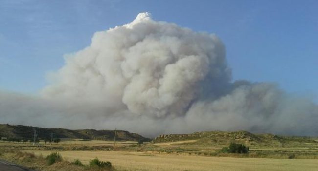 Incendio registrado en el 2015 en Luna. Foto: AraInfo.
