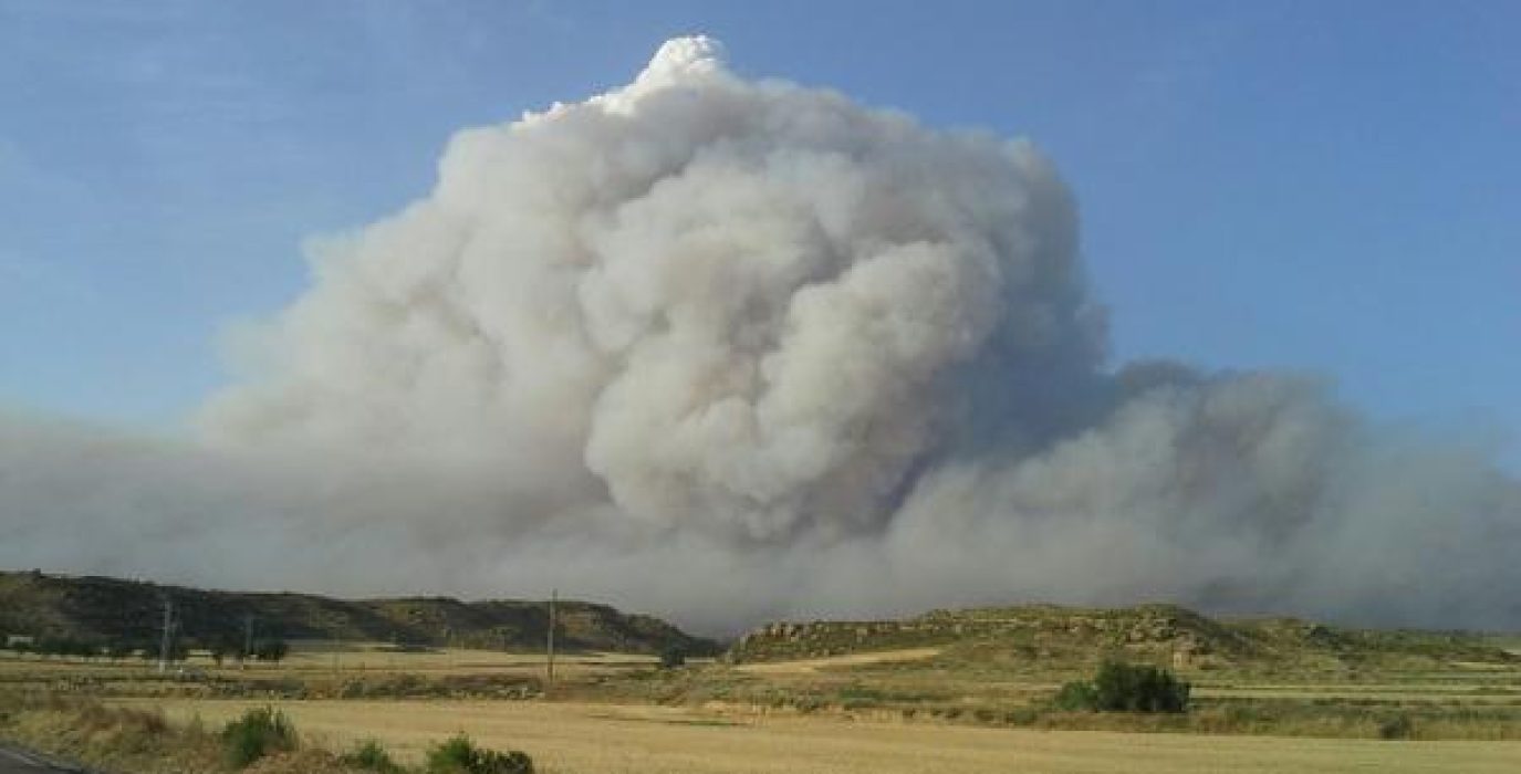 Incendio registrado en el 2015 en Luna. Foto: AraInfo.