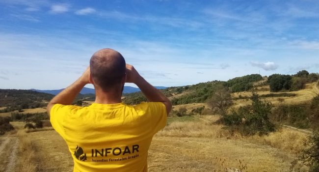 Tareas de vigilancia en el monte aragonés. | Foto: AraInfo