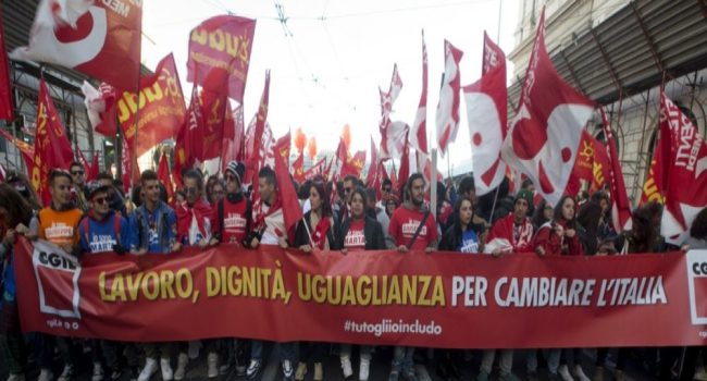 ITALIA movilizaciones clase trabajadora
