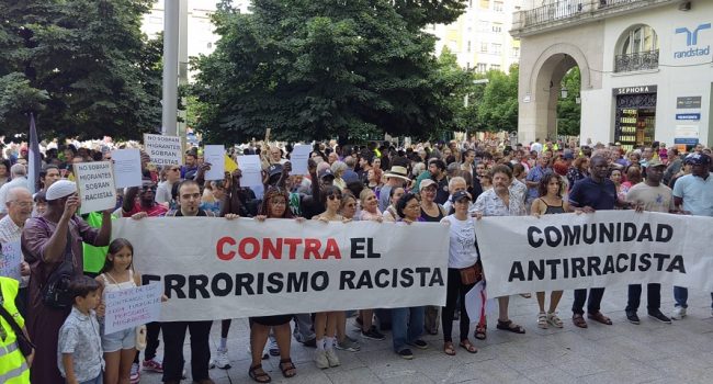 (Archivo, verano 2025) Concentración antirracista en Zaragoza