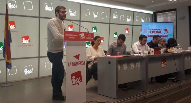 Álvaro Sanz, coordinador general de IU Aragón. Foto: IU