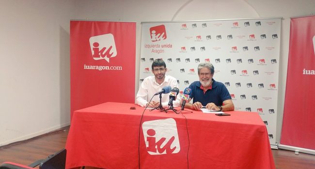 Sanz y Barrena durante la rueda de prensa de este miércoles. Foto: IU