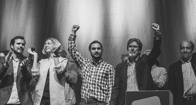 Acto central de IU en Zaragoza. Foto: IU