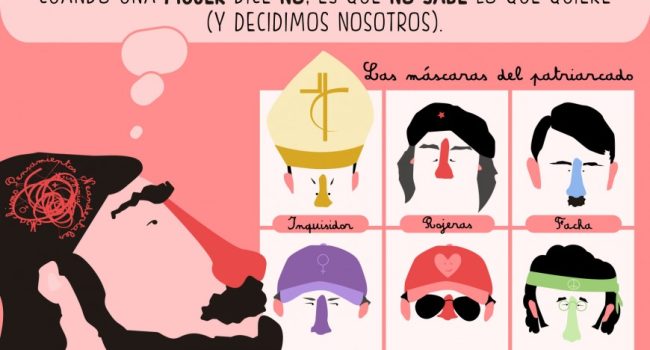¿Qué es lo que pasa para que mujeres con experiencia política, formación teórica, sensibilidad y armas suficientes reaccionen ante agresiones sexistas precisamente como el patriarcado espera de ellas?. Ilustación: Naiara Zabala
