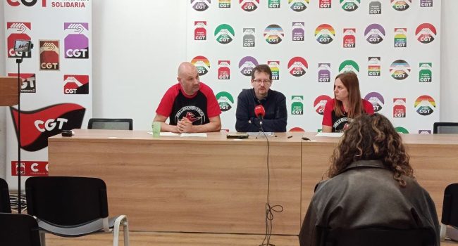 Rueda de prensa de CGT Enseñanza | Foto: CGT
