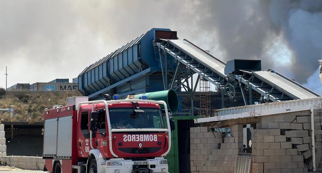 Incendio en el PTR | Foto: Ayuntamiento de Zaragoza