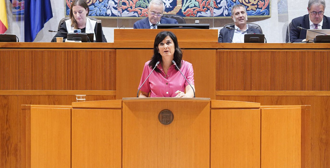 Isabel Lasobras durante su discurso en el debate de estado de aragón