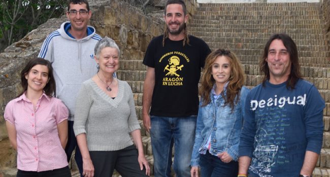 Representantes de la candidatura de Sariñena.