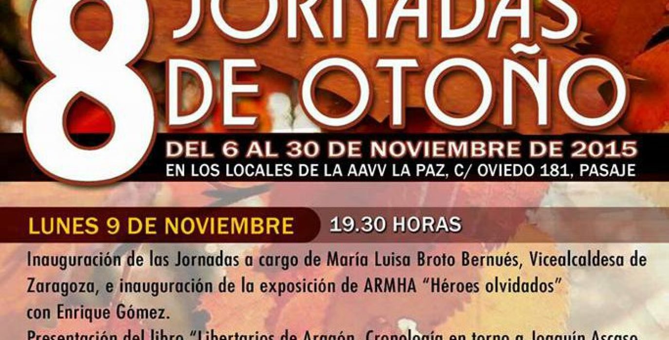 Parte del cartel de las jornadas, que tendrán lugar todos los lunes de noviembre.