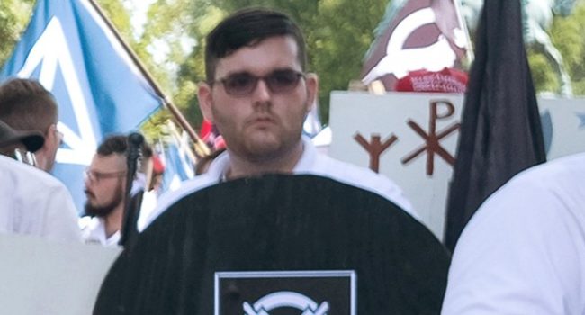 James Alex Fields Jr. en una manifestación supremacista blanca.