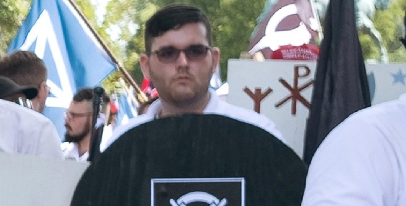 James Alex Fields Jr. en una manifestación supremacista blanca.