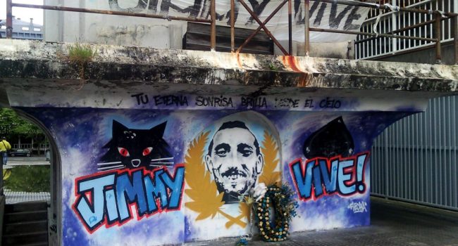 Mural en el Estadio de Riazor en recuerdo a Jimmy.