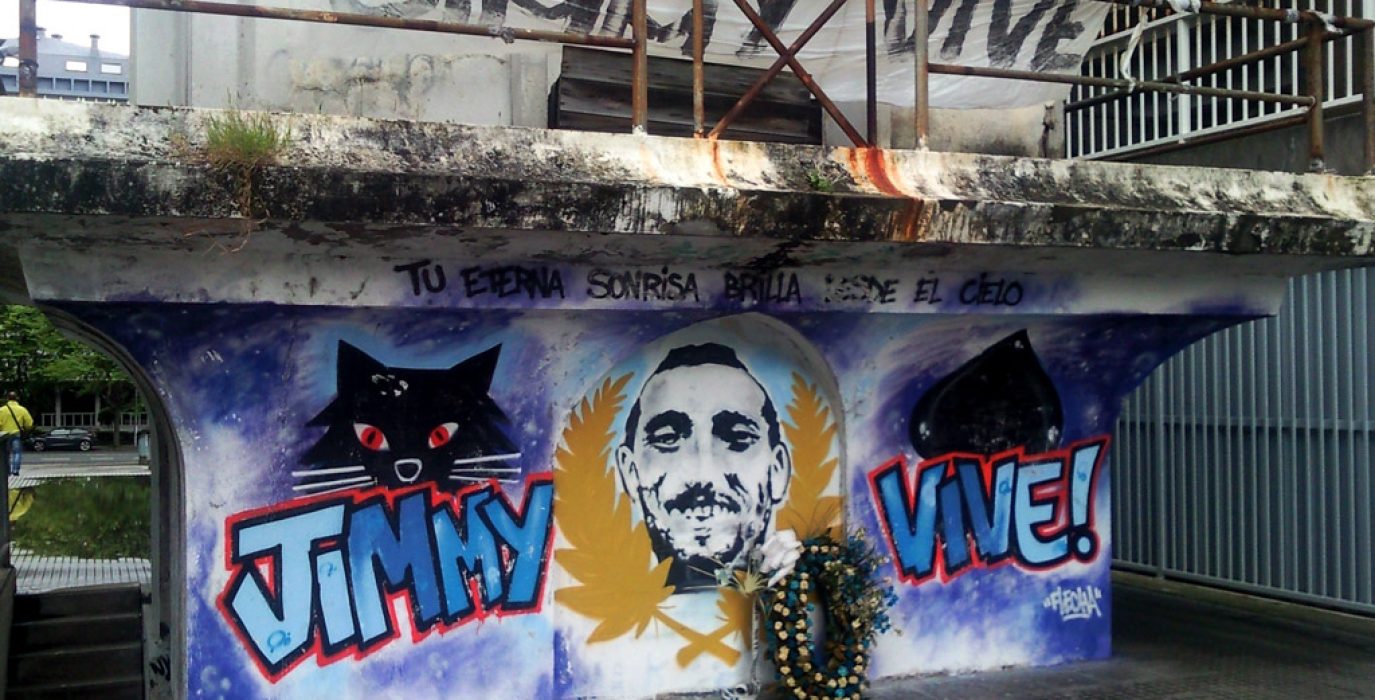 Mural en el Estadio de Riazor en recuerdo a Jimmy.
