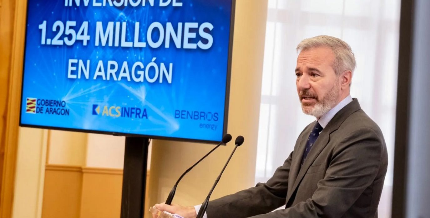 Jorge Azcón presentando en el Pignatelli el proyecto de ACS | Foto: DGA / Fabián Simón