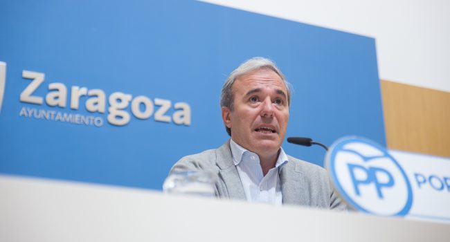 Jorge Azcón, como líder de la oposición. Foto: Pablo Ibáñez (AraInfo)
