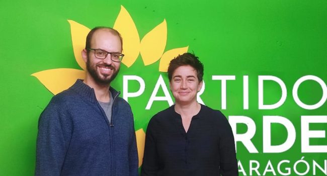 Jorge Luis y Silvia Mellado coportavoces Partido Verde Aragón