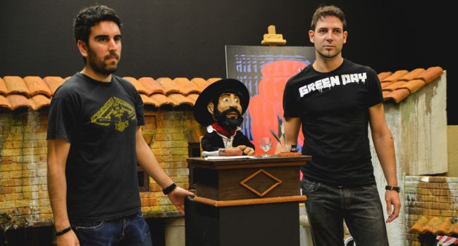 Juan Alonso y Hector Pisa, directores, presentaban al Bandido Cucaracha. Foto: Jorge Dueso