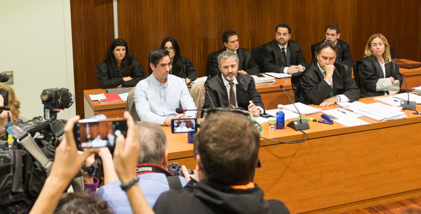 Imagen de archivo del primer juicio celebrado en noviembre de 2019 en la Audiencia de Zaragoza. Foto: AraInfo