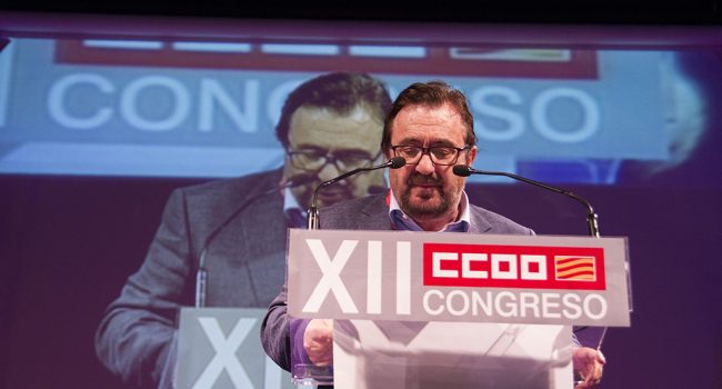 Buey durante la inauguración del XII Congreso de CCOO Aragón.
