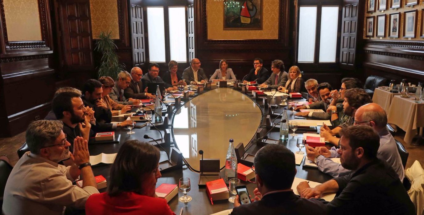 Reunión de la Junta de Portavoces del Parlament reunida este lunes. Foto: Parlament
