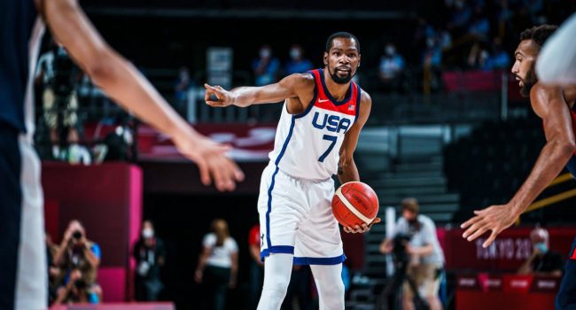 Kevin Durant mantiene a Estados Unidos en la cima del baloncesto mundial. Foto: @usabasketball