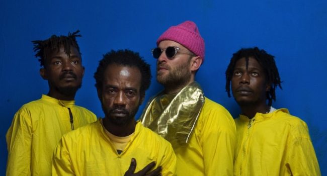 Integrantes de KOKOKO!, colectivo de música electrónica experimental con sede en Kinshasa.