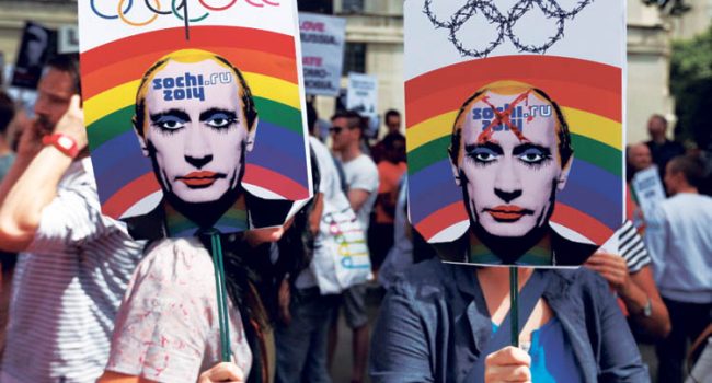 Protestas durante la celebración de los JJOO de Invierno en Sochi.