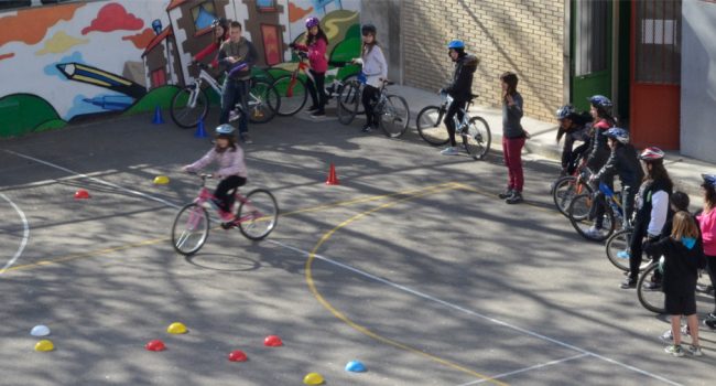 'La Bicicleta en la escuela' en el IES Pedro de Luna de Zaragoza.