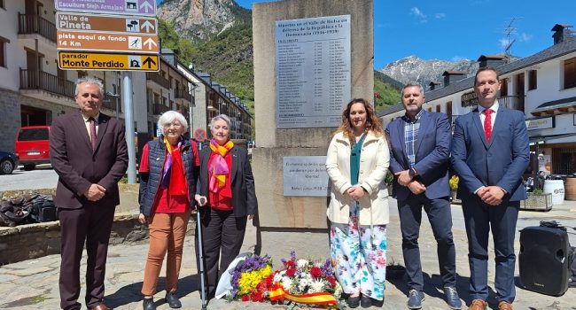 La Delegación del Gobierno español en Aragón conmemora en Bielsa el Día del Exilio
