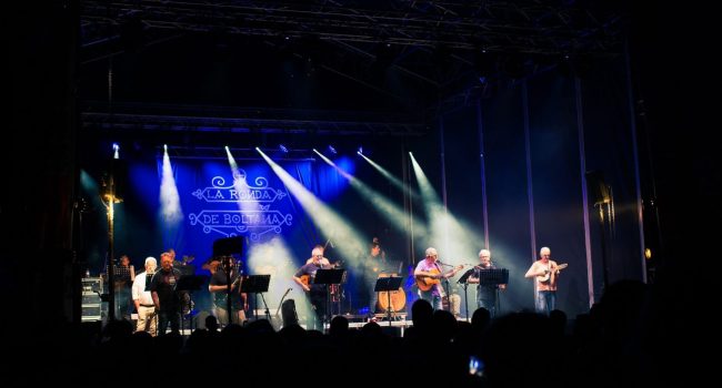 La Ronda de Boltaña durante el concierto de este sábado en el Festival Castillo de Aínsa.