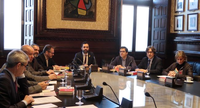 La nueva Mesa del Parlament reunida este martes. Foto: @parlament_cat