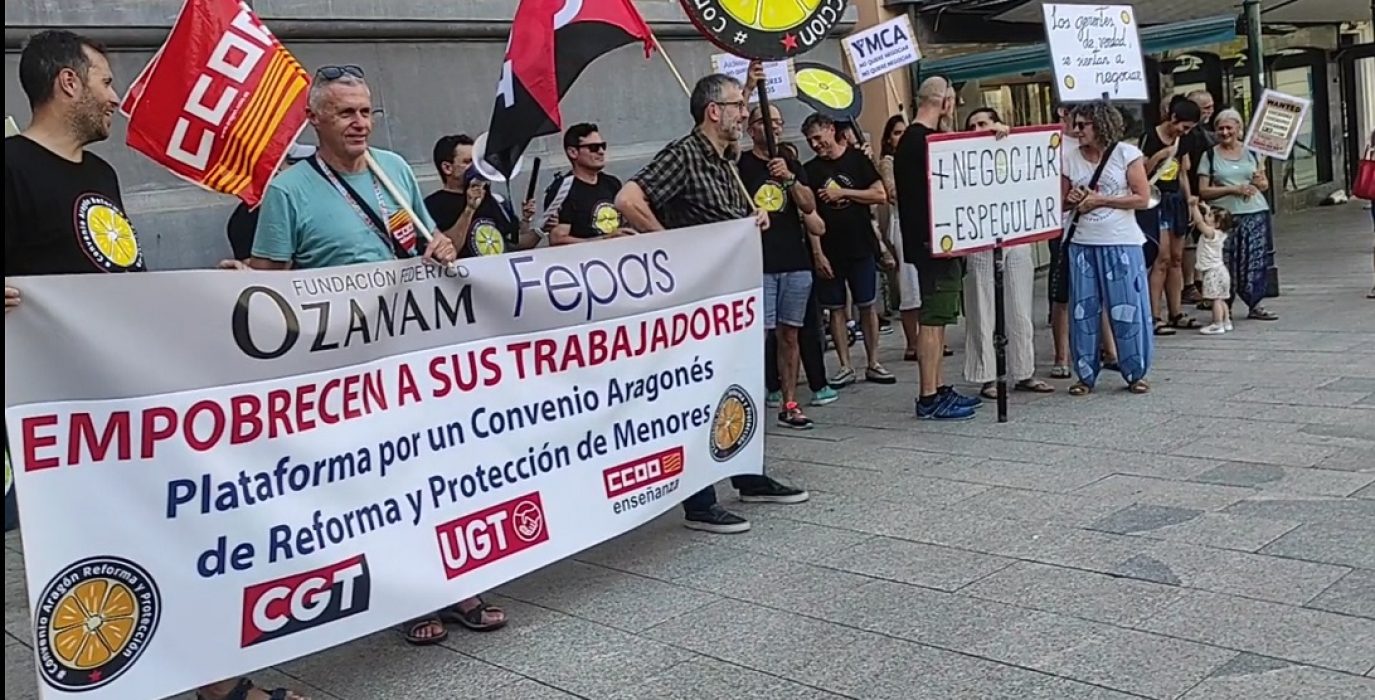 La patronal se niega a negociar el convenio aragonés del sector de Protección y reforma de menores