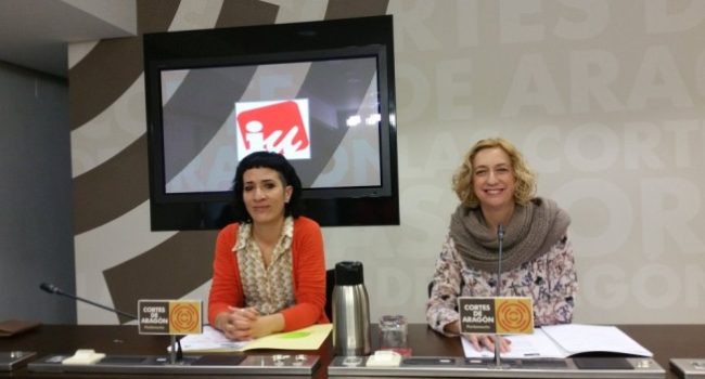 Lafuente y Luquin durante una rueda de prensa. Foto: IU