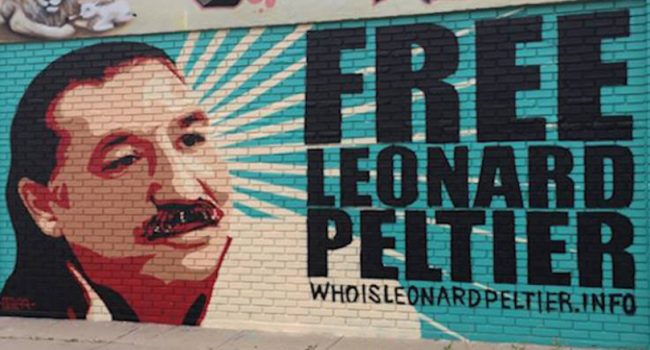 Mural por la libertad de Leonard Peltier | Foto: Comité Internacional de Defensa Leonard Peltier