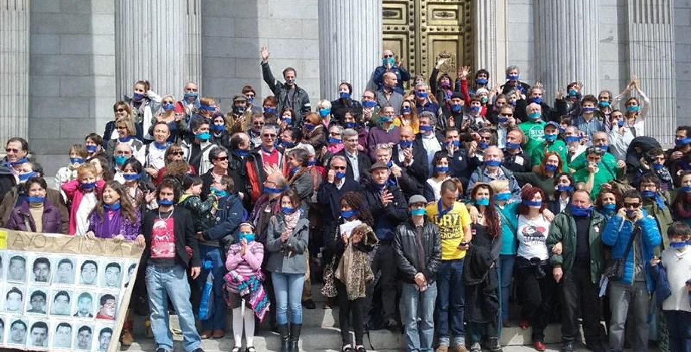 Protesta en el Congreso contra la Ley Mordaza. Foto: No Somos Delito