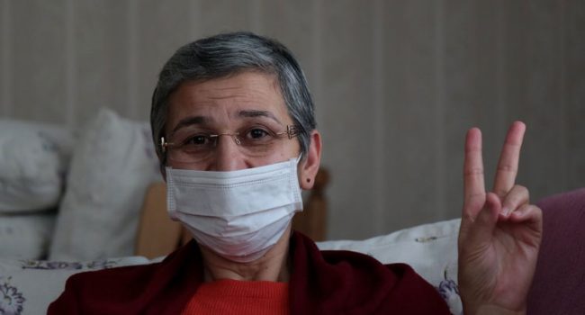 Leyla Güven durante la pasada huelga de hambre. Foto: ANHA