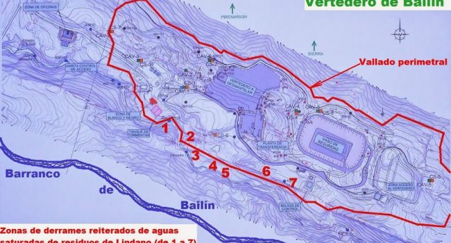 Zomas de fuga en el barranco de Bailín -elaboración Ecologistas en Acción-