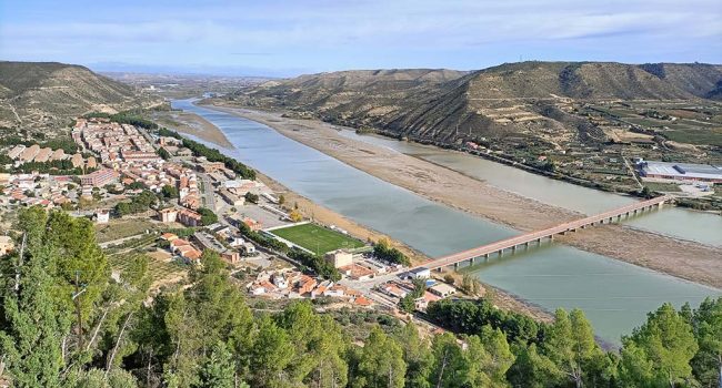 Vista de los lodos. Foto: Ayuntamiento de Mequinenza. agua