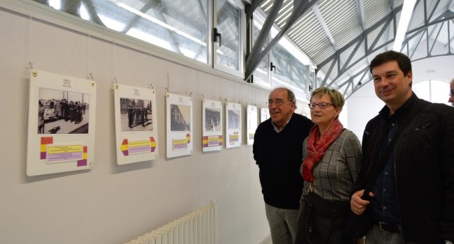 Luis Arduña, Claudine Bonhomme y Raymond Villalba. Foto: Ayuntamiento de Uesca