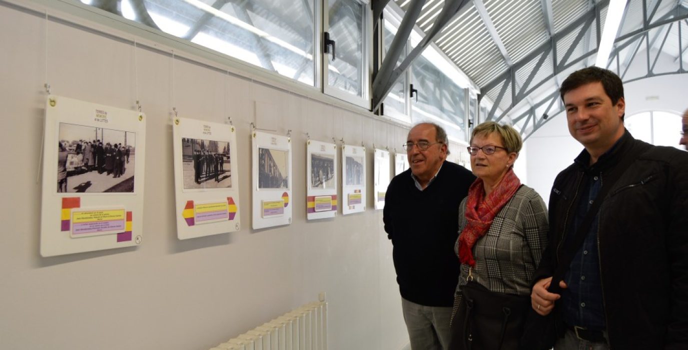 Luis Arduña, Claudine Bonhomme y Raymond Villalba. Foto: Ayuntamiento de Uesca