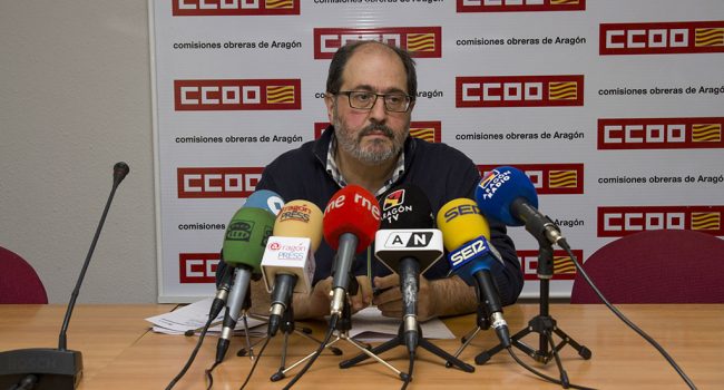 Luis Clarimon, secretario de salud laboral de CCOO Aragón.
