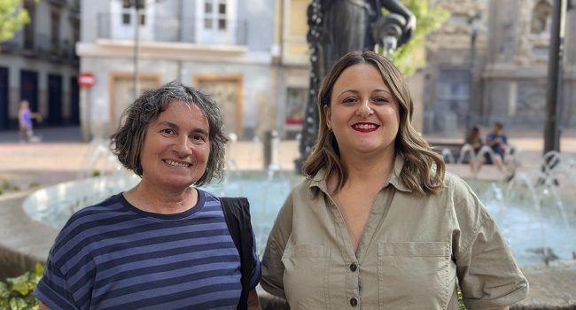 Luisa Broto y Elena Tomás durante la entrevista con AraInfo | Foto: Iker G. Izagirre
