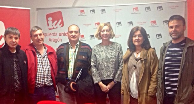 Luquin con representantes del SUAP.