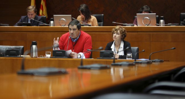 Jorge García y Alicia Alcalde de MHUEL. Foto: Cortes de Aragón
