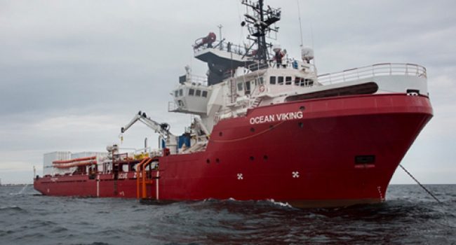 El Ocean Viking es el nuevo barco de rescate de MSF.Anthony Jean/SOS MEDITERRANEE