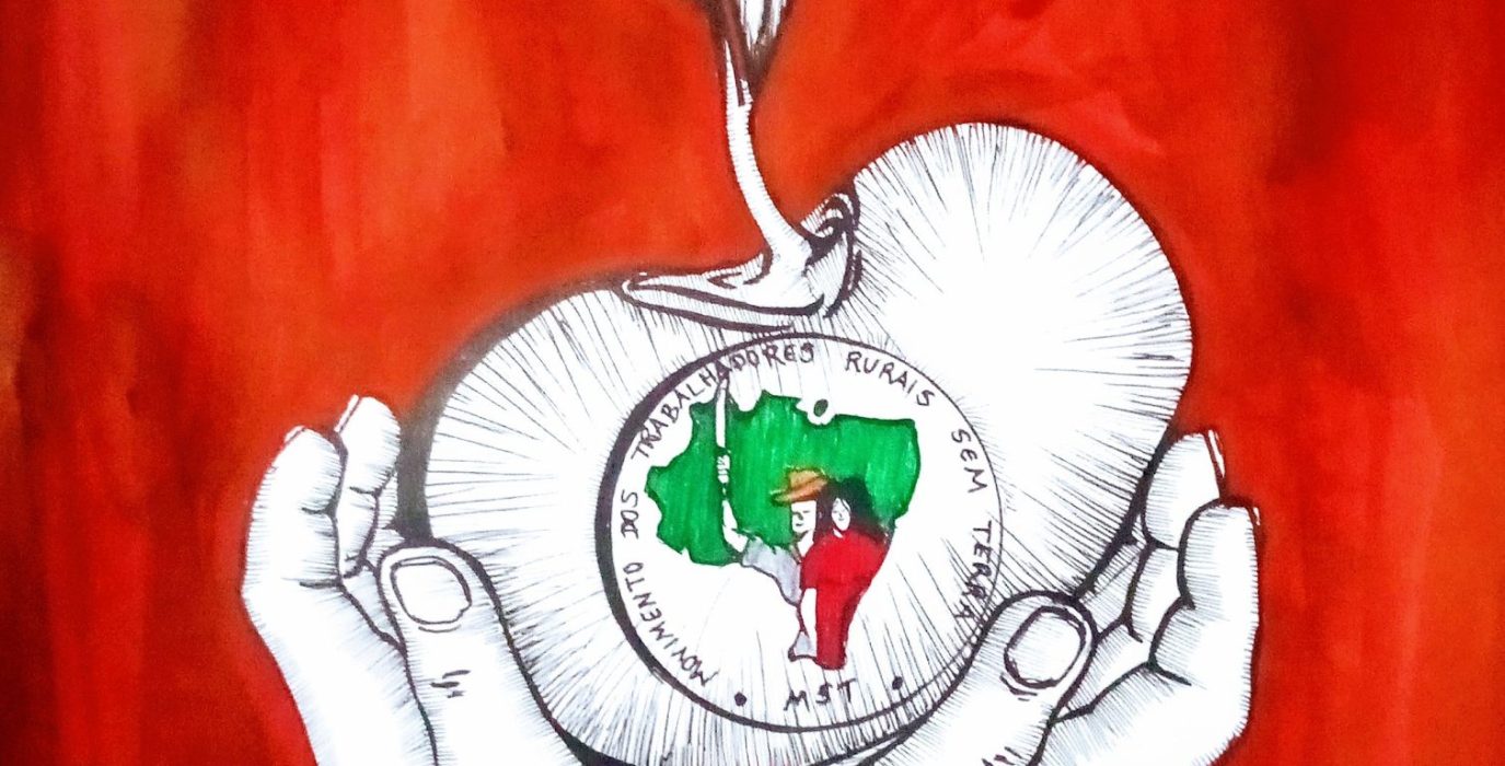 Ilustración de Lucas Sousa por los 40 años del MST.