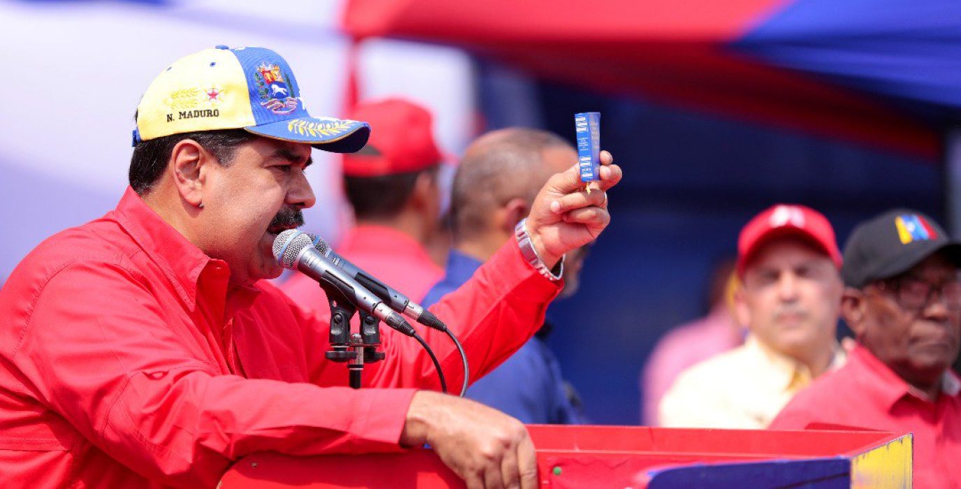 Maduro durante el acto de este sábado en Caracas.