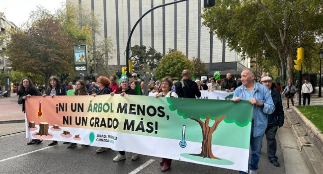 Manifestación en Zaragoza en octubre de 2025.