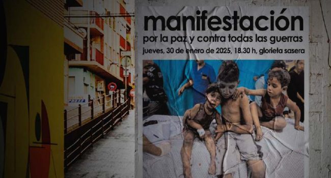 Manifestación en Zaragoza bajo el lema “Todas las voces, todas, por la paz” bonita